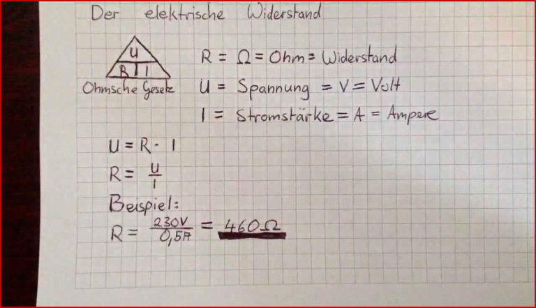 Elektrischen Widerstand ausrechnen Ohmsches Gesetz