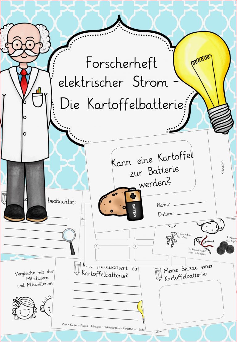 Elektrischer Strom Sachkunde 4 Klasse Strom Arbeitsblätter