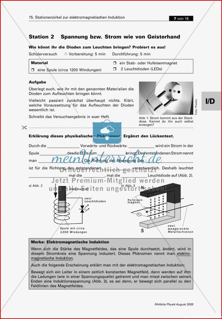 Elektrizitätslehre Den Generator verstehen Mit