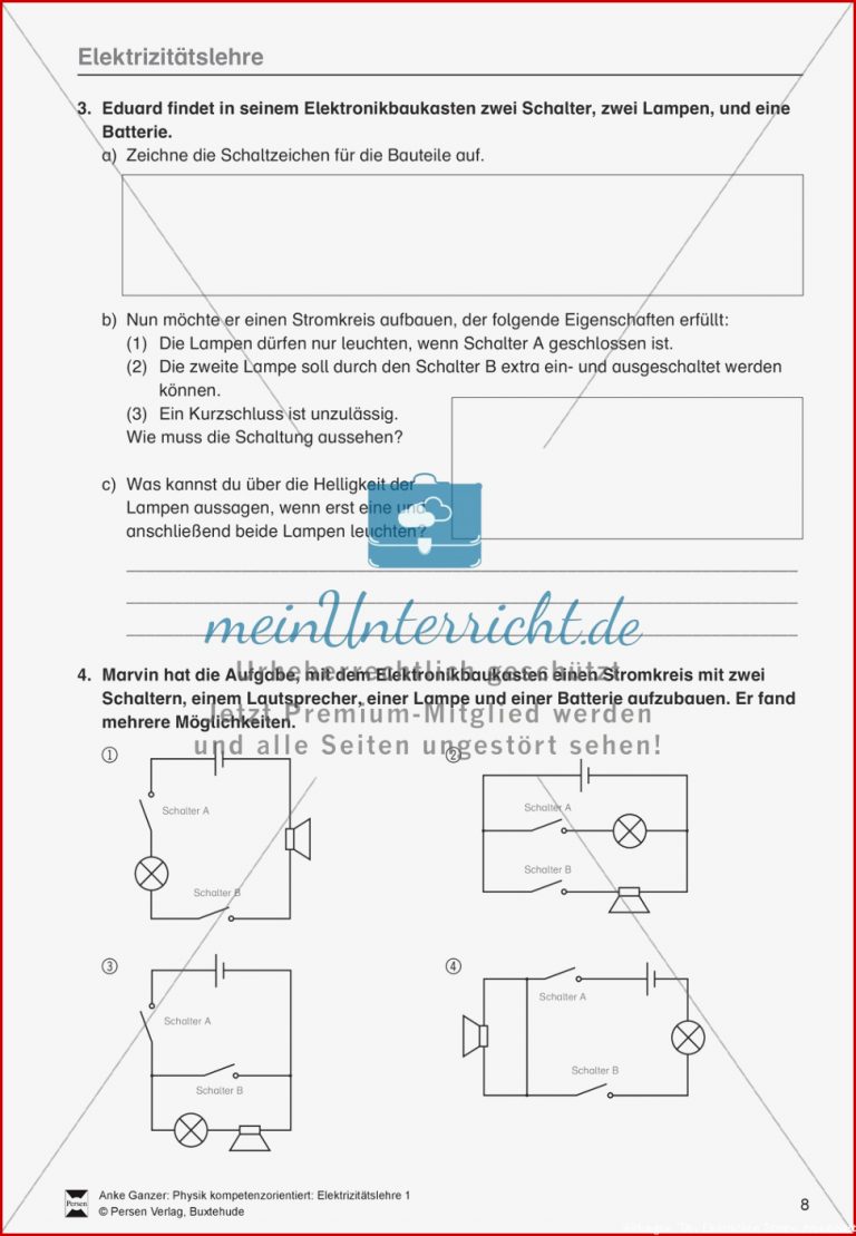 Elektrizitätslehre Grundlagen des elektrischen Stroms