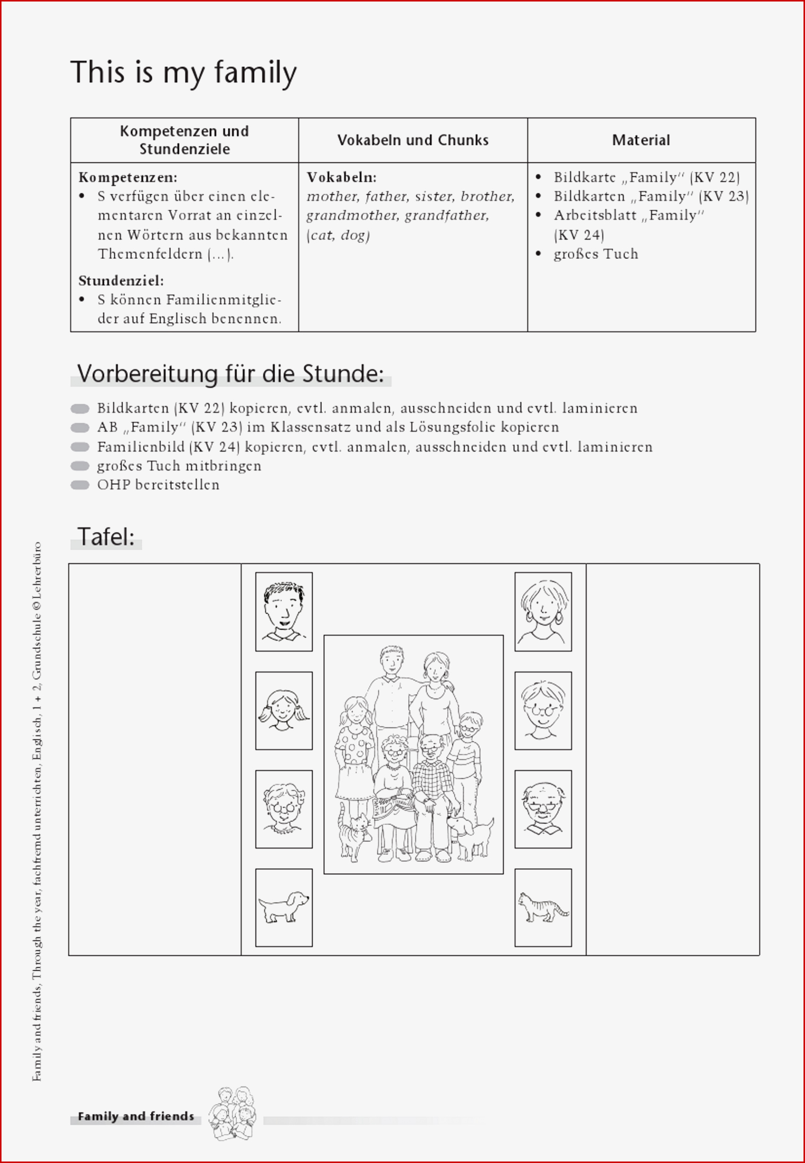 Englisch · Arbeitsblätter · Grundschule · Lehrerbüro