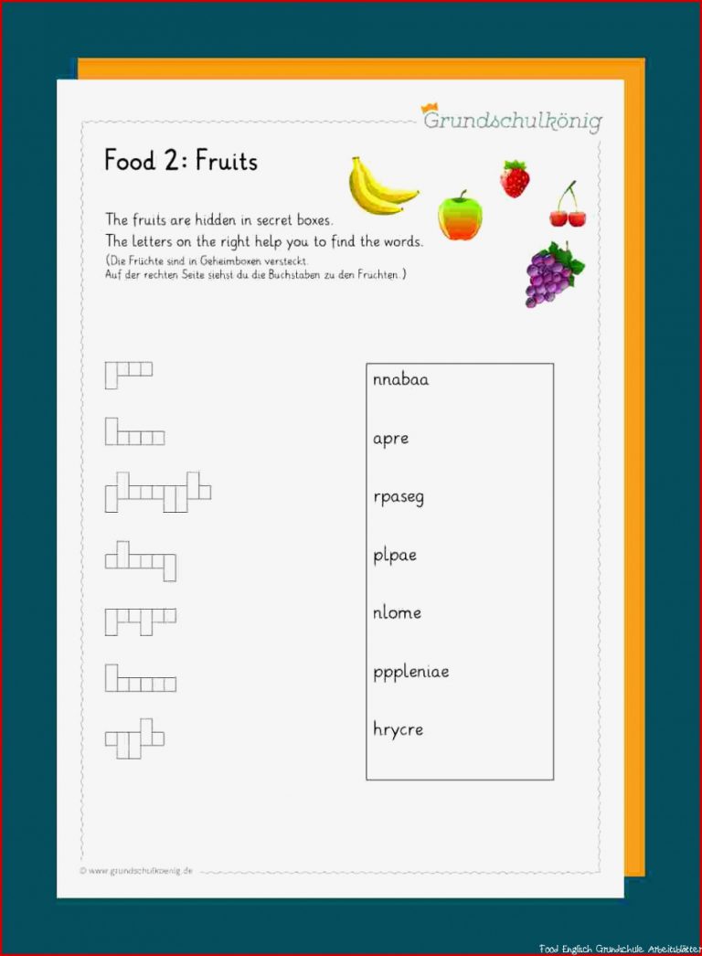 Englisch Grundschule 4 Klasse Arbeitsblatter Kostenlose