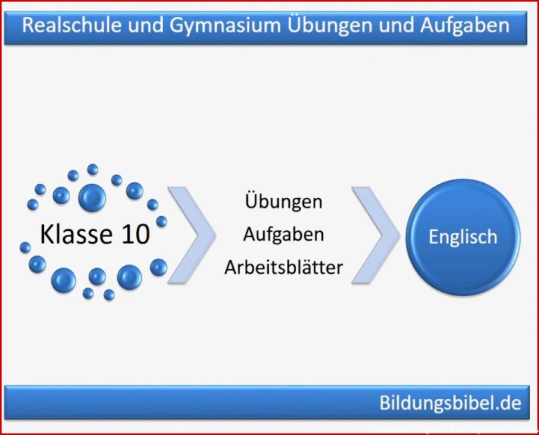 Englisch Klasse 10, Realschule, Gymnasium Ãbungen, Aufgaben