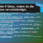 Englisch Ãbungen if-sÃ¤tze Typ 1, 2 Und 3