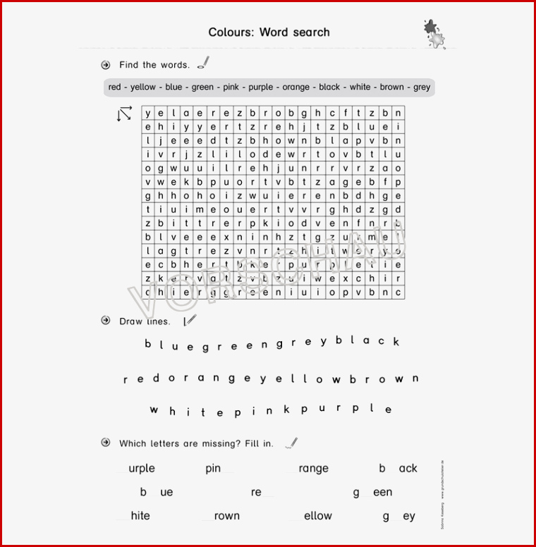 Englischmaterialien Colours and Numbers