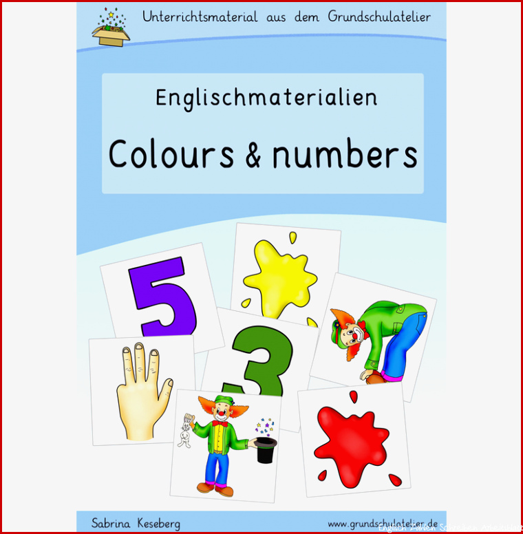 Englischmaterialien colours and numbers