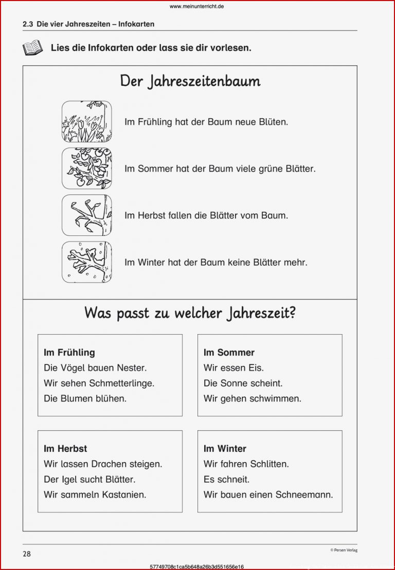 Entstehung Der Jahreszeiten Arbeitsblätter Worksheets