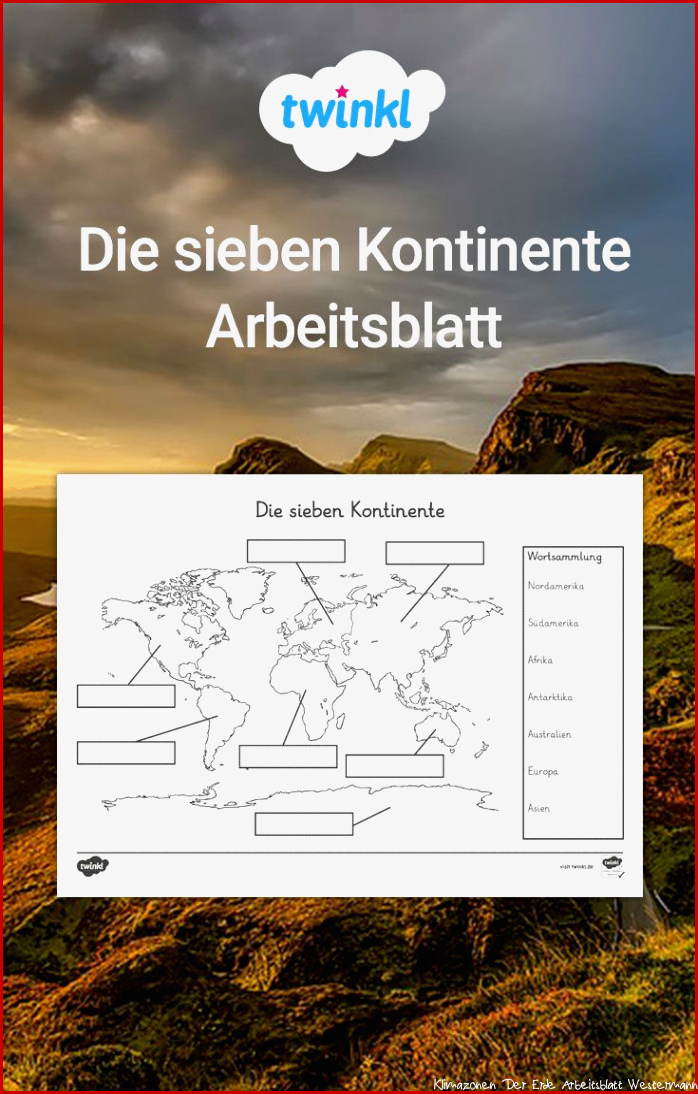 Erde Kontinente Arbeitsblatt Neue Arbeitsblätter