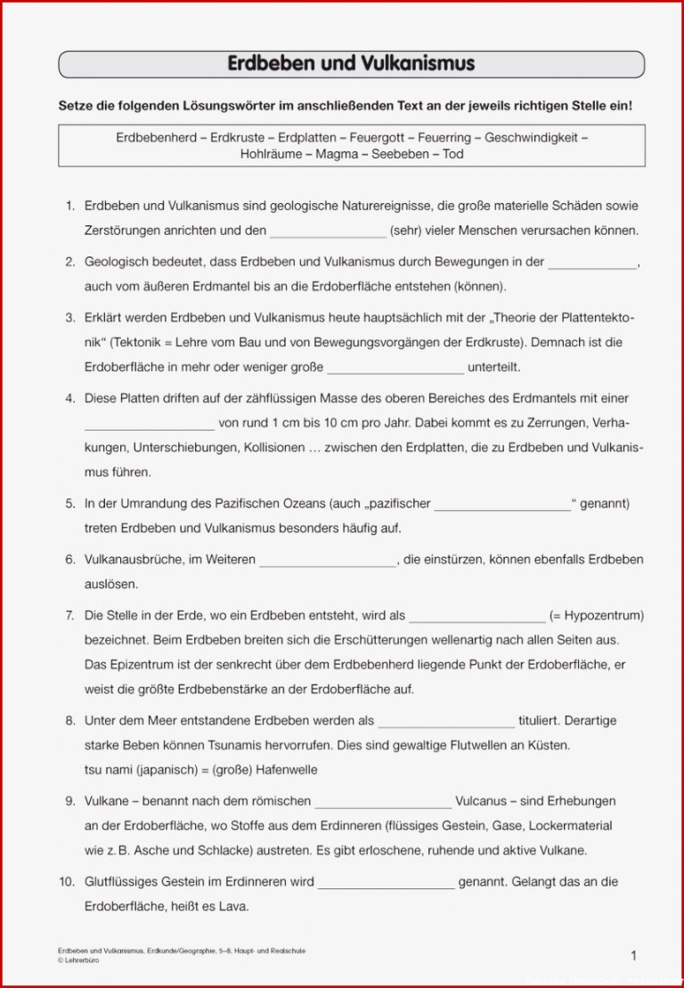 Erdkunde Geografie · Arbeitsblätter · Sekundarstufe I