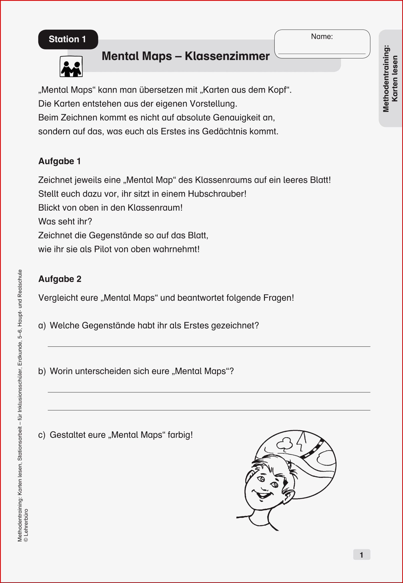 Erdkunde Geografie Inklusion · Arbeitsblätter