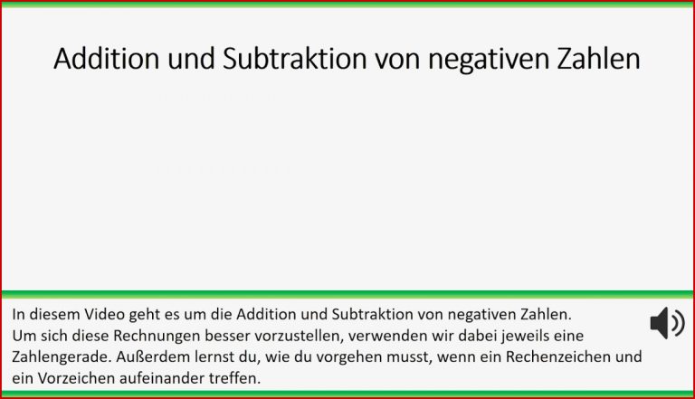 Erklärvideo negative Zahlen subtrahieren ad ren