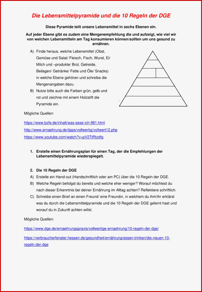 Ernährungspyramide und DSGE Homeschooling Variante Kostenlos Herunterladen Ernährungspyramide und DSGE Homeschooling Variante