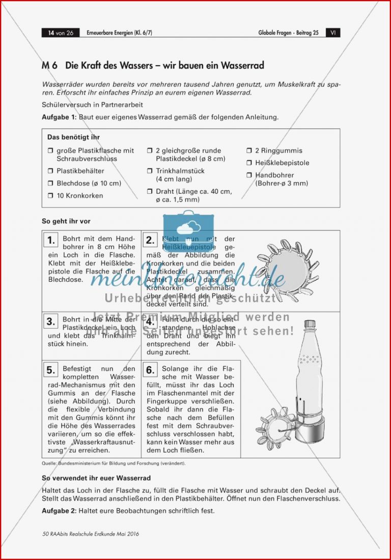 Erneuerbare Energien Innerhalb von Experimenten verstehen