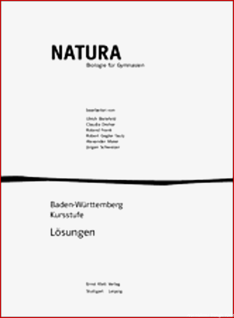 Ernst Klett Verlag Arbeitsblätter Biologie Lösungen