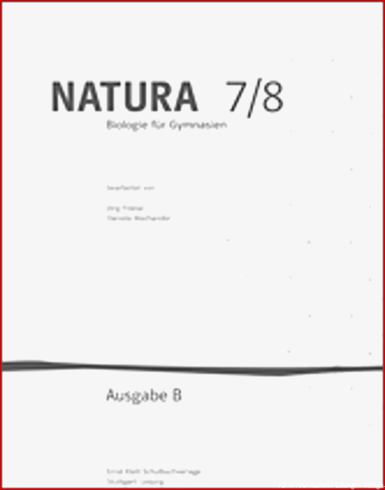 Ernst Klett Verlag Natura Biologie Ausgabe ab 2000