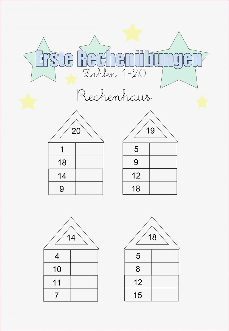 Erste Rechenübungen zum Ausdrucken