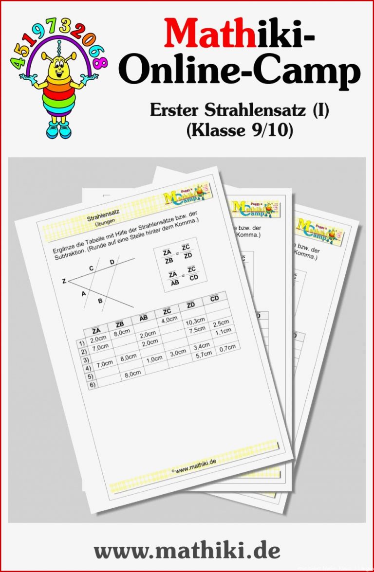 Erster Strahlensatz I Klasse 9 10 Mathiki