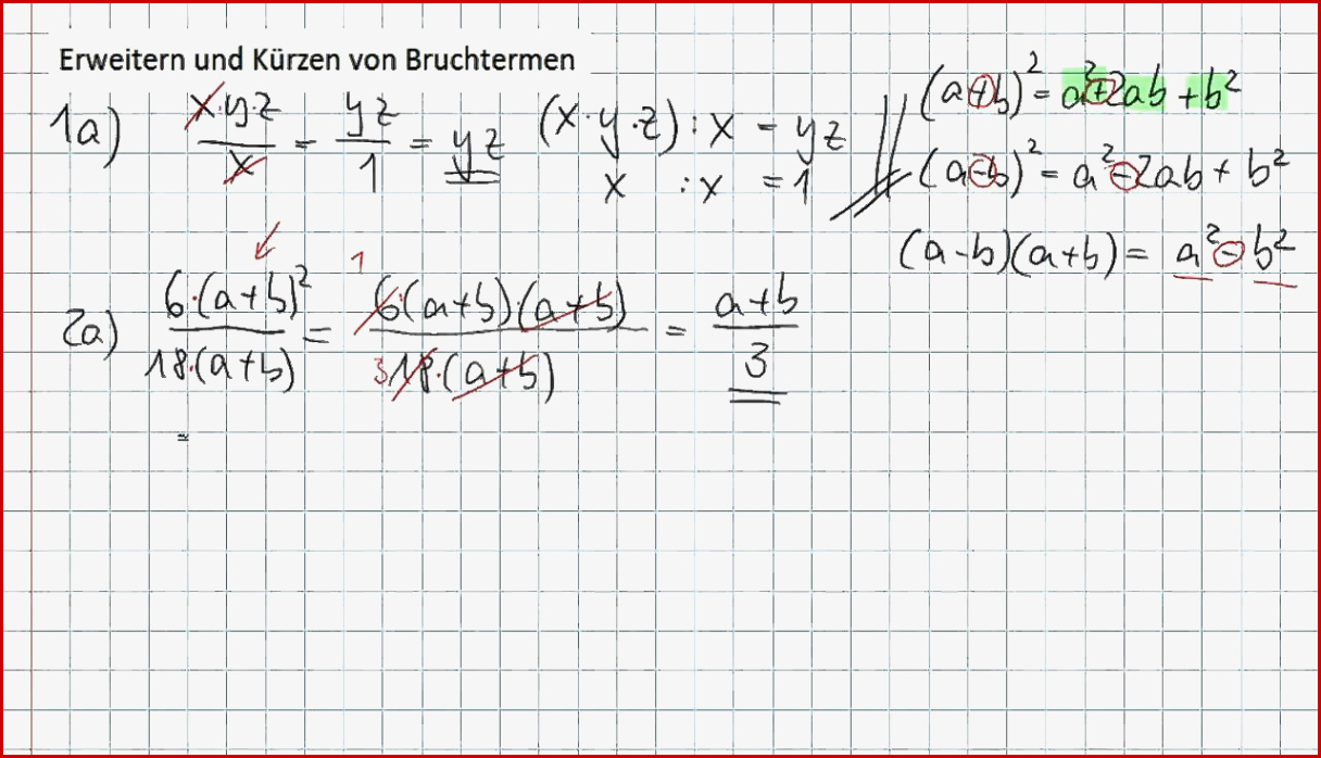 Erweitern Und Kürzen Von Bruchtermen Mit Ab Und Lösungen