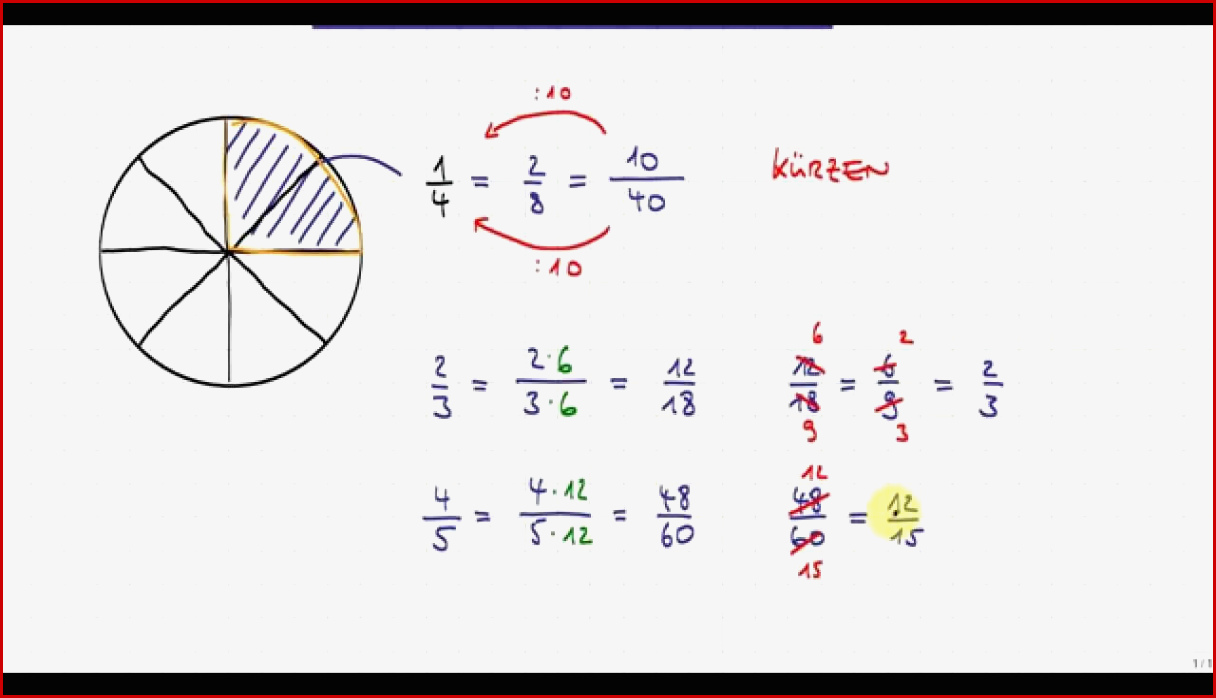 Erweitern Und Kürzen Von Brüchen