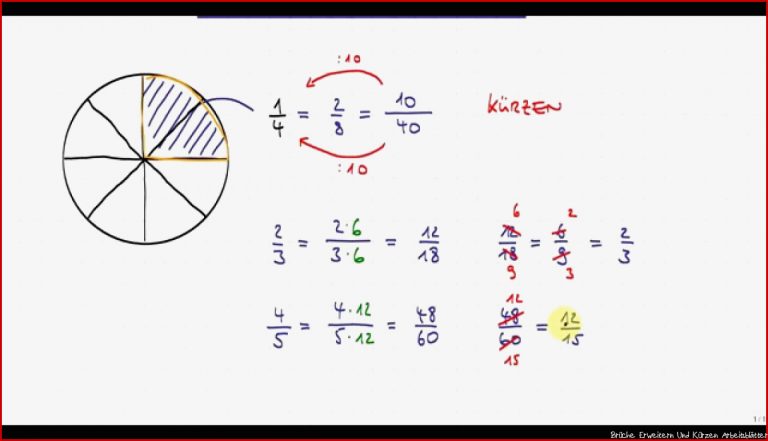 Erweitern Und Kürzen Von Brüchen