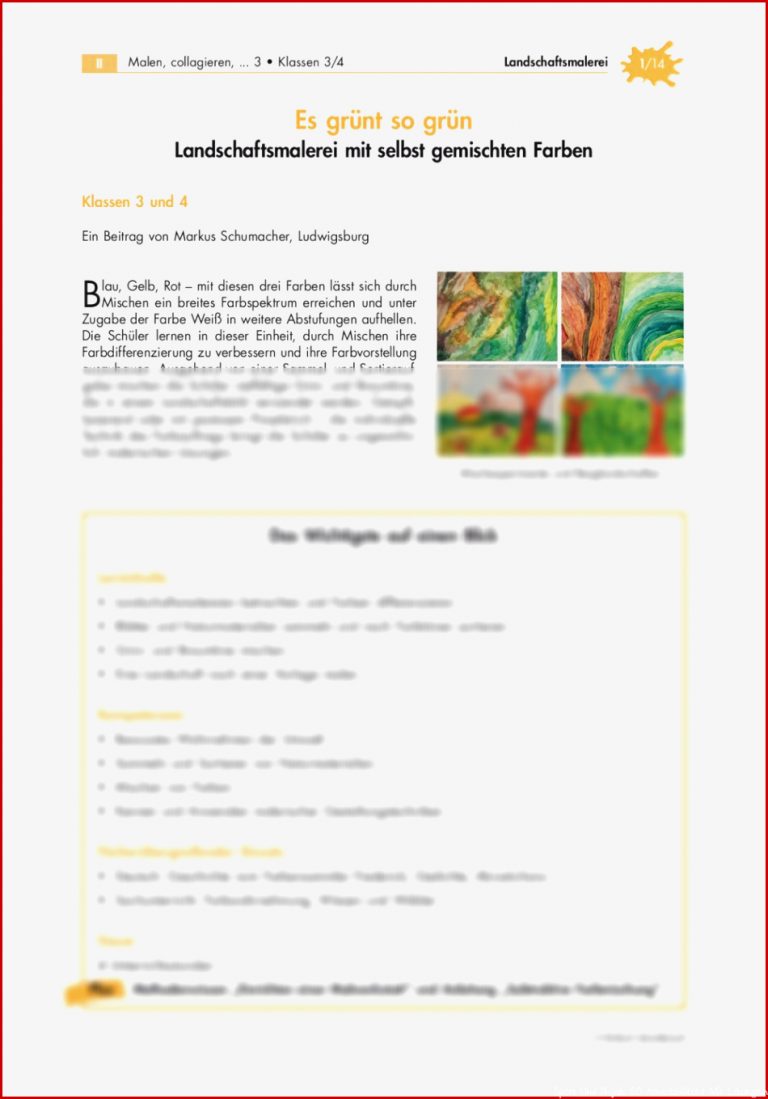 Es Grünt so Grün – Landschaftsmalerei Mit Selbstgemischten