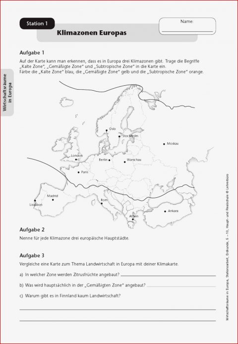 Europa · Arbeitsblätter · Sekundarstufe I · Lehrerbüro