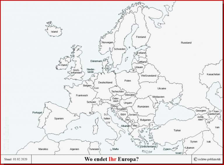 Europäische Länder Und Hauptstädte Zum Ausdrucken