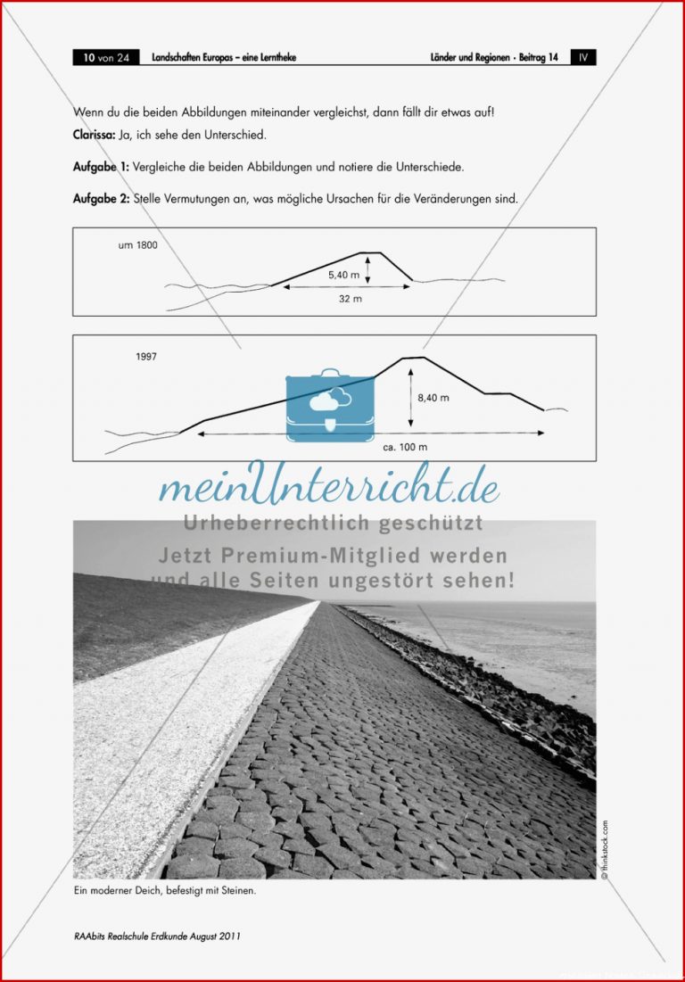 Europäische Landschaften kennenlernen Küstenschutz und