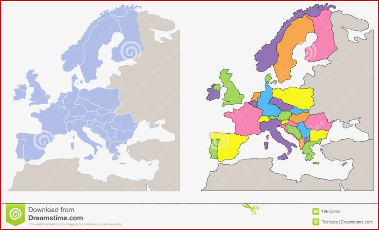 Europakarte Umrisse Länder
