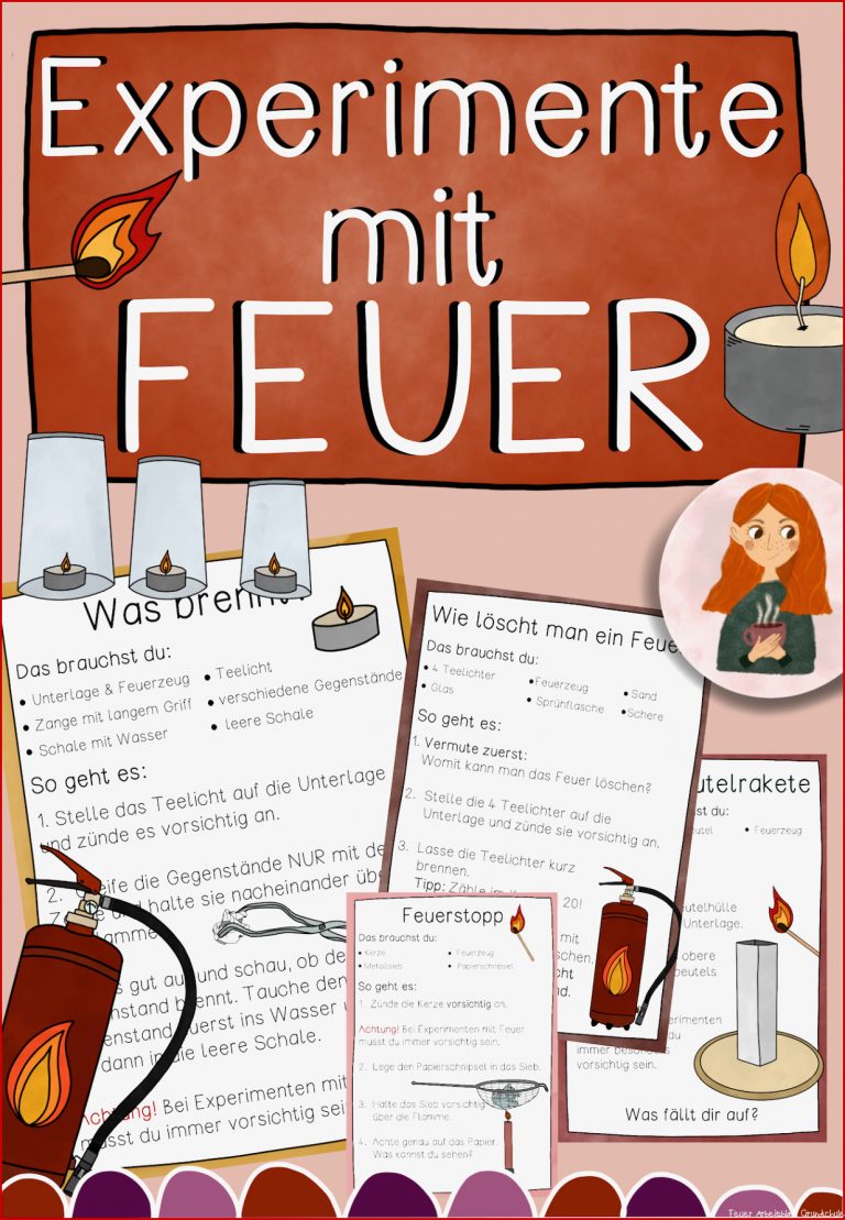 Experimente mit Feuer Stationenkarten & Anleitungen