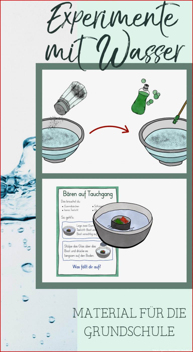 Experimente mit Wasser Versuchsanleitung