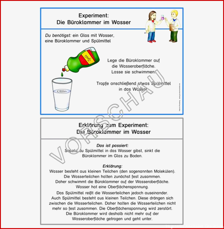 Experimente Werkstatt für Grundschule