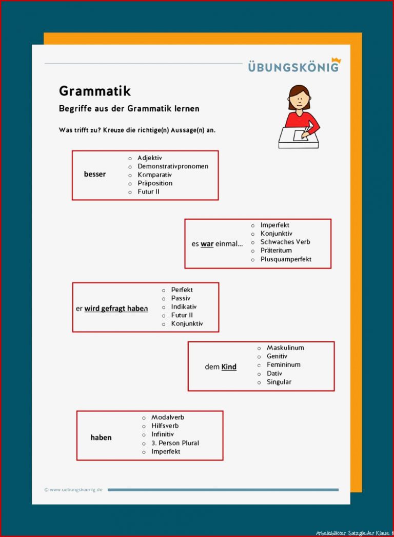 Fachbegriffe Grammatik