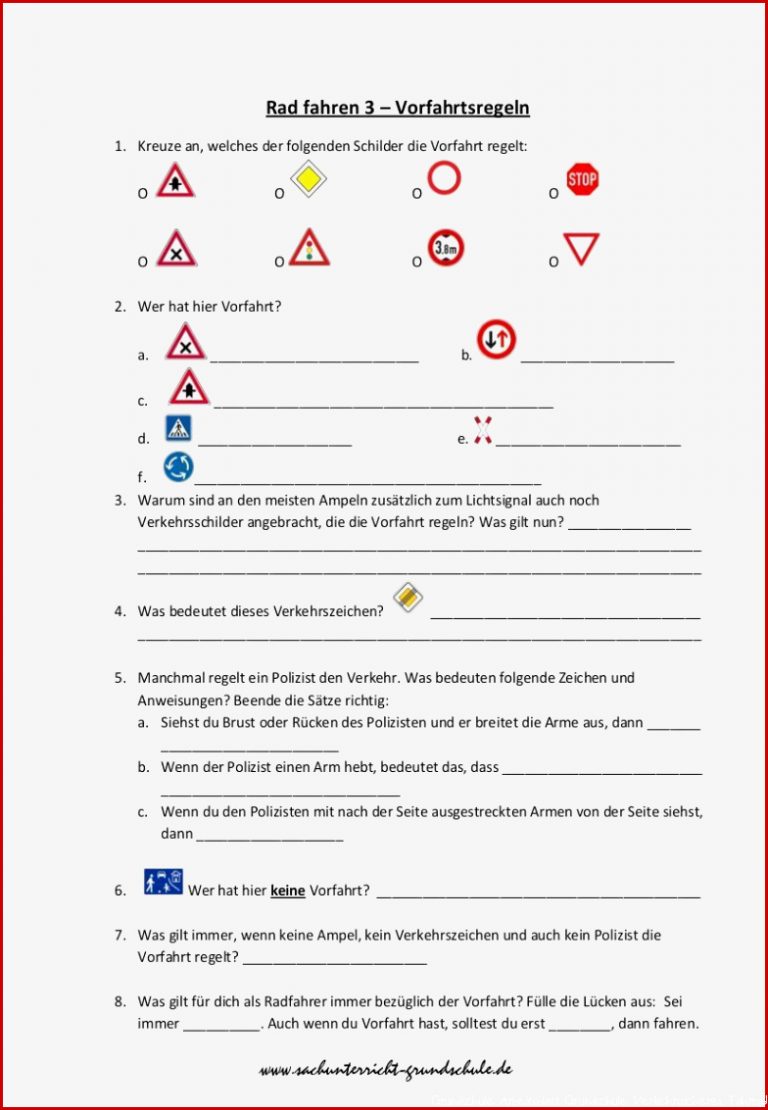 Fahrrad 20 Fahrradprüfung Verkehrszeichen Grundschule Zum