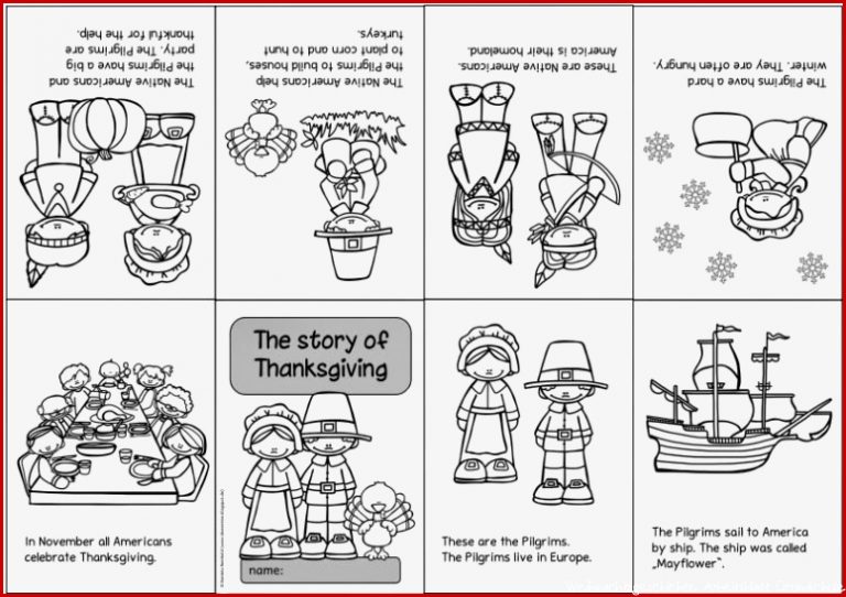 Faltheft Und Erzählkarten "the Story Of Thanksgiving