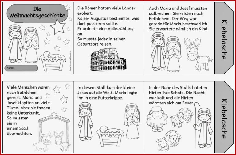 Faltleporello Zur Weihnachtsgeschichte Mit Bildern