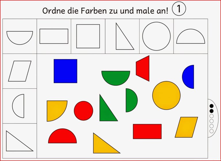 Farben Zuordnen Und Anmalen Level 2