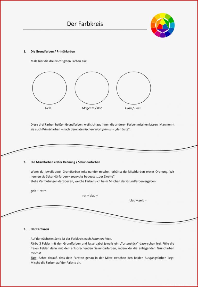 Farbkreis Kontraste Farb Und Luftperspektive Praxis