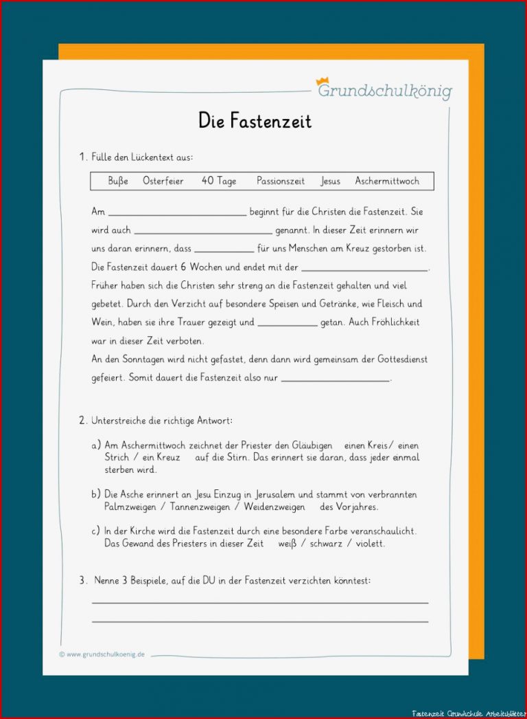 Fastenzeit