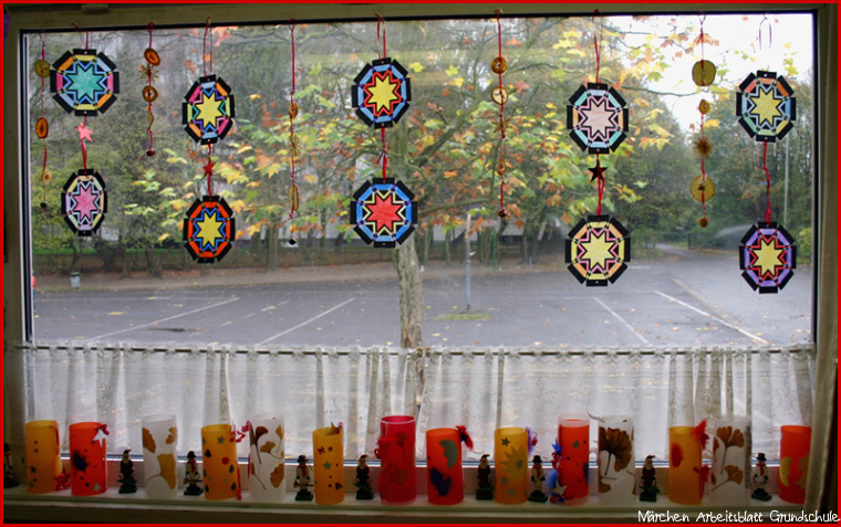 Fensterbilder Winter Grundschule Herbst Fensterbild