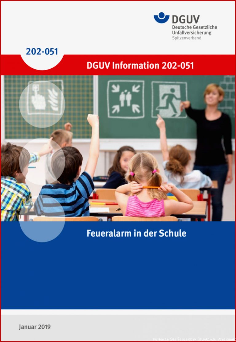 Feueralarm in der Schule DGUV Informationen