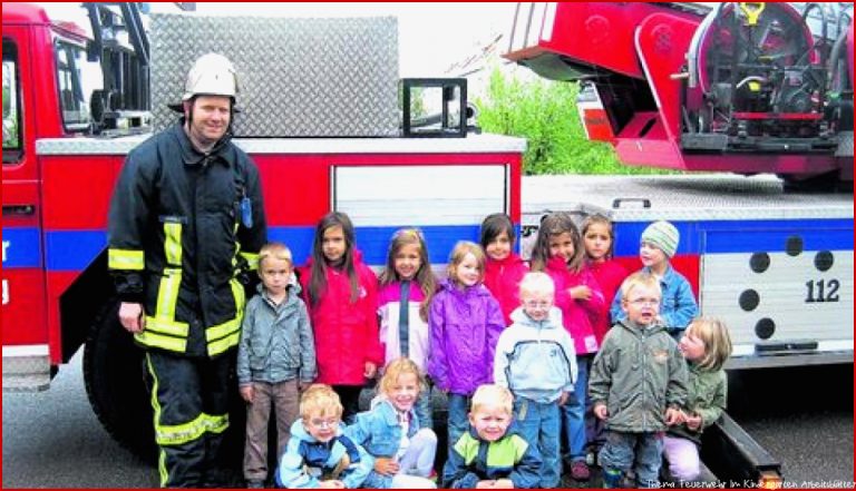 Feuerwehr war Thema im Kindergarten