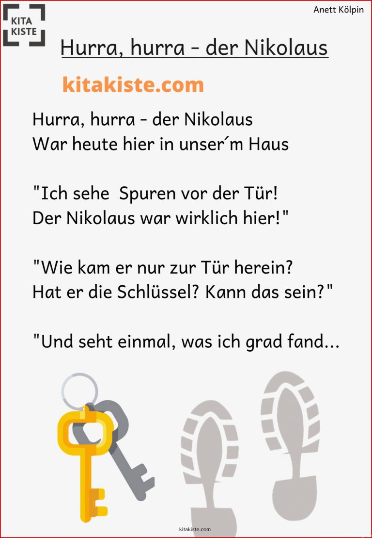 Fingerspiel Für Den Nikolaustag Hinterlege Ein Paar