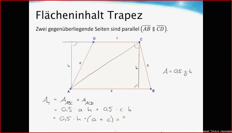 Flächeninhalt Trapez