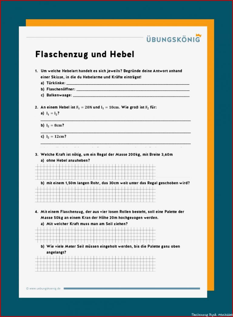 Flaschenzug und Hebel