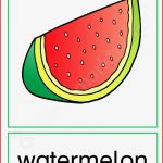Flashcard Wassermelone Unterrichtsmaterial