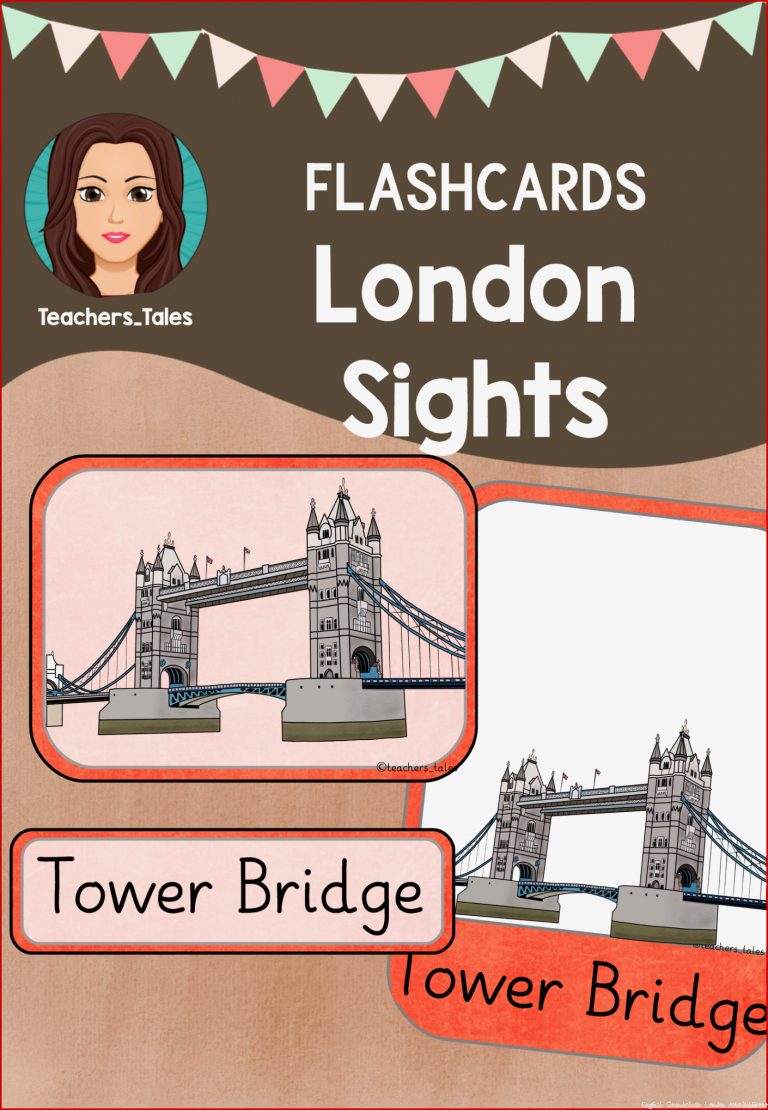 Flashcards London Sights – Unterrichtsmaterial im Fach