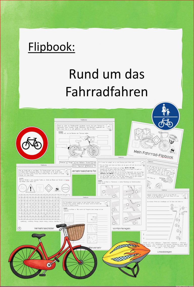 Flipbook Rund um das Fahrradfahren – Unterrichtsmaterial