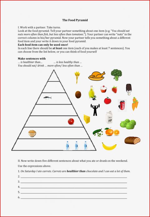 Food Pyramid Ernährungspyramide Steigerungsform Mit