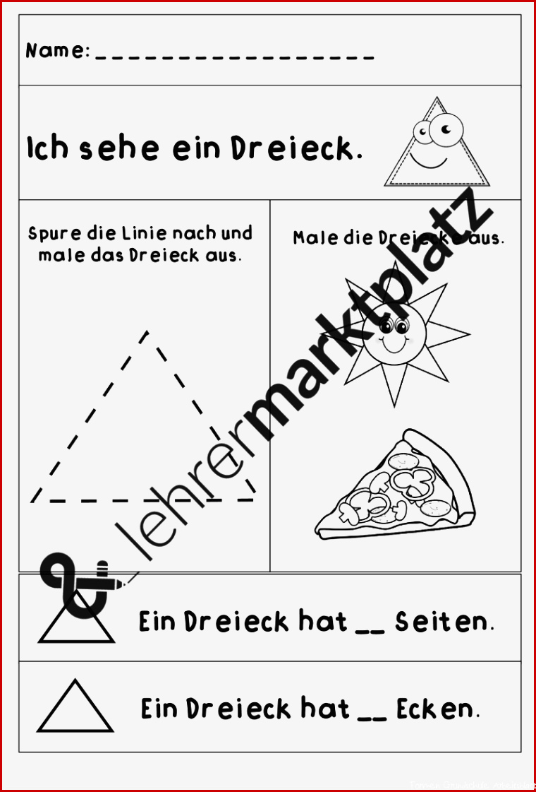 Formen Arbeitsblätter und Poster